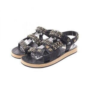 Chanel Coco Mark Chain Sandals Flat #339393C86B